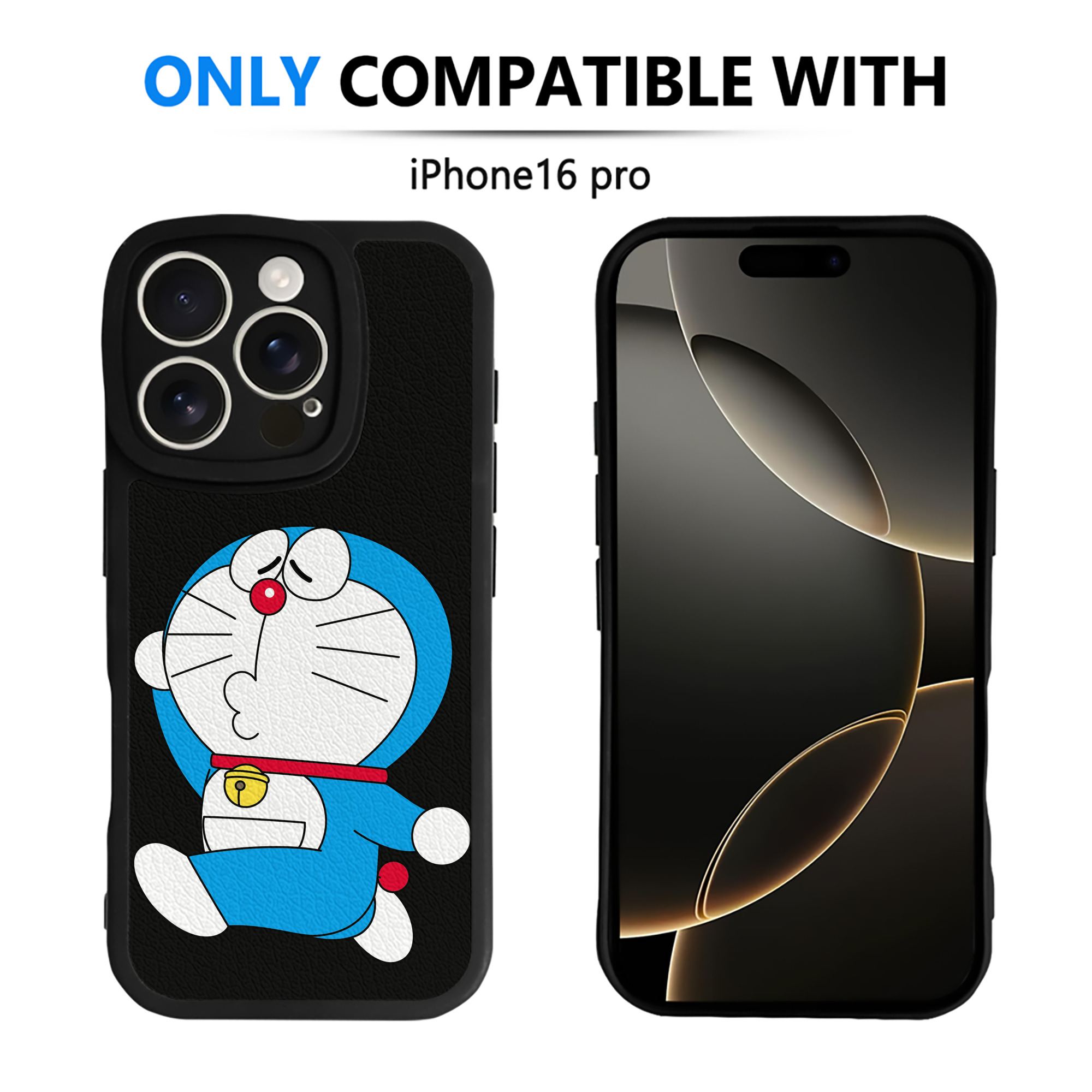 （画像用） ドラえもん Doraemon 【iPhone 16シリーズ対応】シリコンスマホケース（レザー調） 材質：シリコン